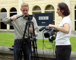 Two  trainees on my five day course at the BBC