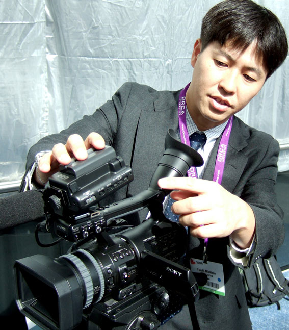 SONY V1 launch at IBC with Yuichi Mishima of Sony Japan