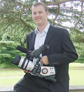 Benjamin shows off the new XL2 camcorder